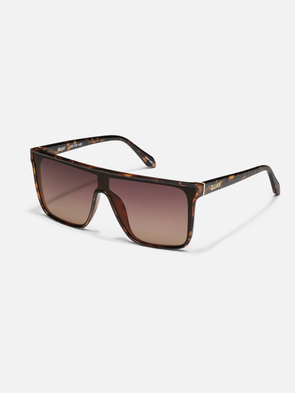 QUAY Unisex Nightfall Oversized 52mm Polarized Shield Sunglasses